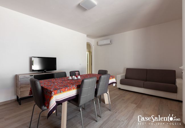 Ferienwohnung in Pescoluse - Wohnung mit großer Terrasse und Meerblick auf den Strand von Pescoluse , m613
