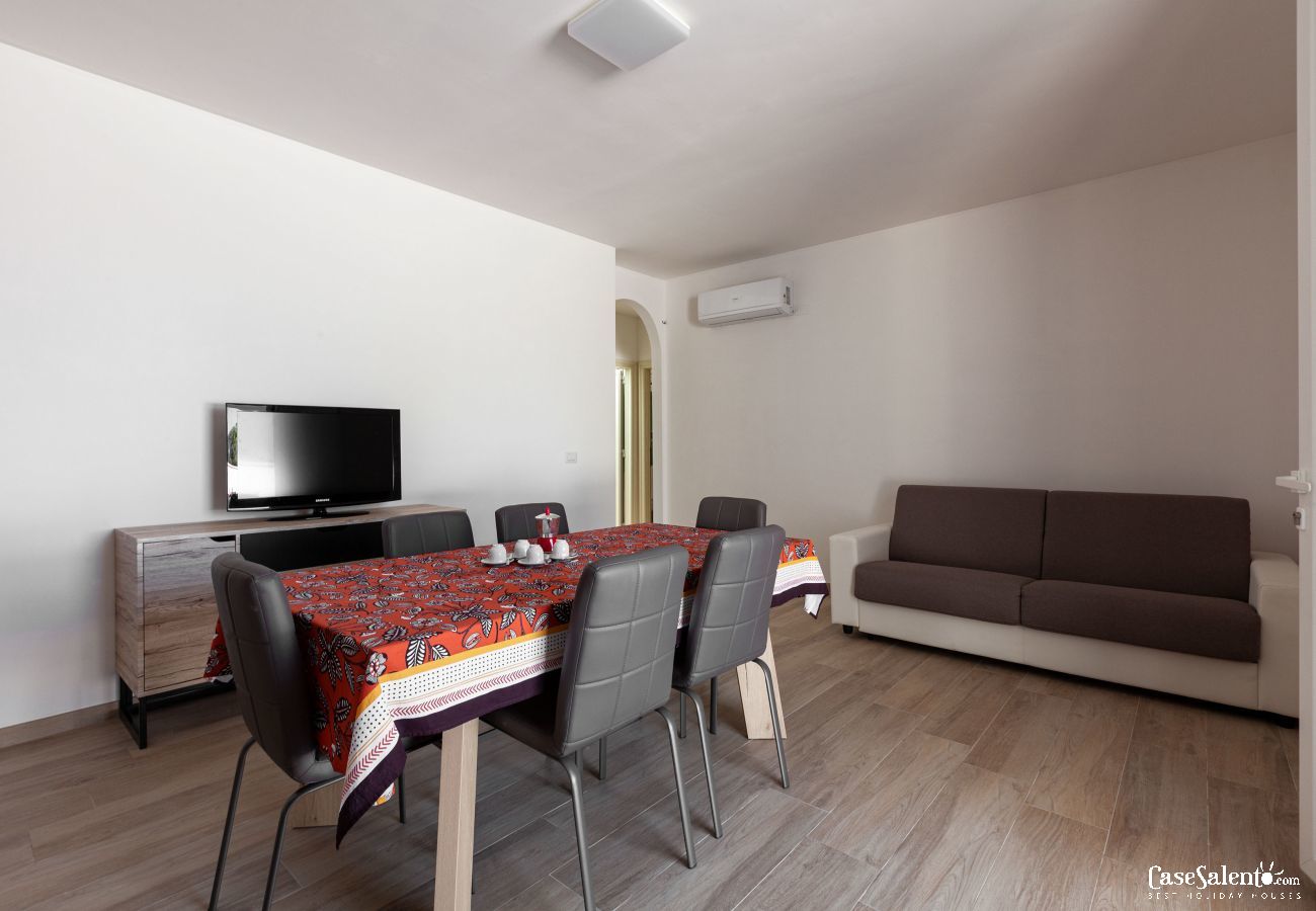 Ferienwohnung in Pescoluse - Wohnung mit großer Terrasse und Meerblick auf den Strand von Pescoluse , m613