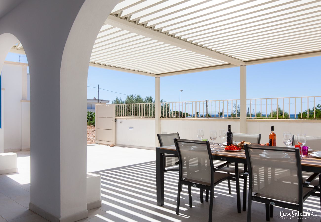 Appartement à Pescoluse - Appartement avec terrasse, vue sur la mer sur la plage de Pescoluse m611